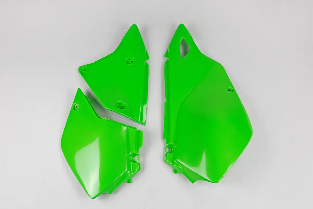 UFO boční tabulky na startovací číslo KAWASAKI KLX 400R 03-25 ( komplet ) barva zelená ( )