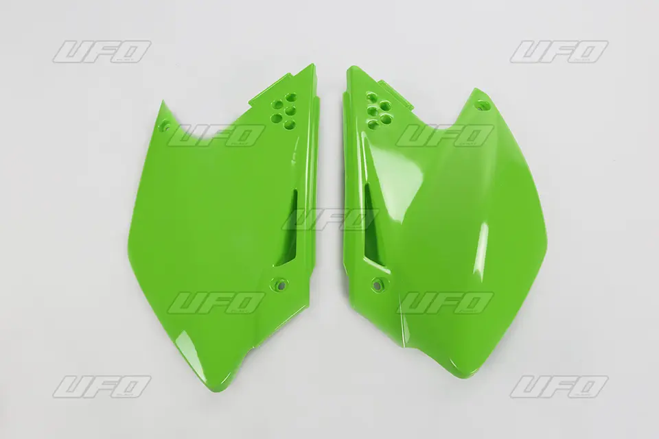UFO boční tabulky zadní KAWASAKI KXF 250 06-08 barva zelená (UFO boční tabulky zadní KAWASAKI KXF 250 06-08 barva zelená)
