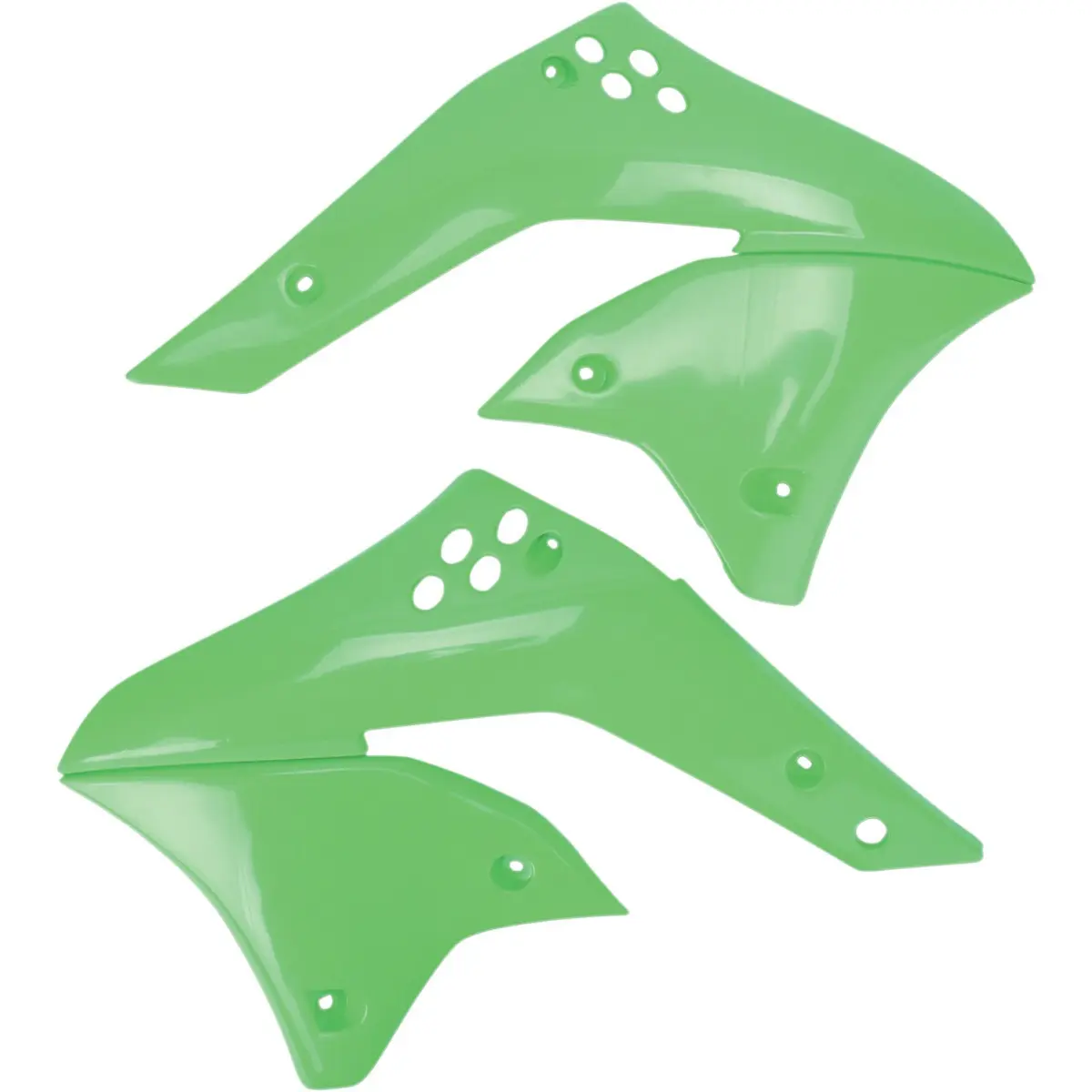 UFO kryty chladiče KAWASAKI KXF 250 06- 08, barva zelená (UFO kryty chladiče KAWASAKI KXF 250 06- 08, barva zelená)