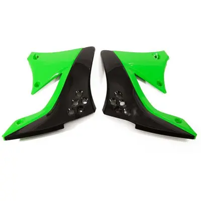 UFO kryty chladiče KAWASAKI KXF 450 09-11 barva OEM (černá/zelená) ( )