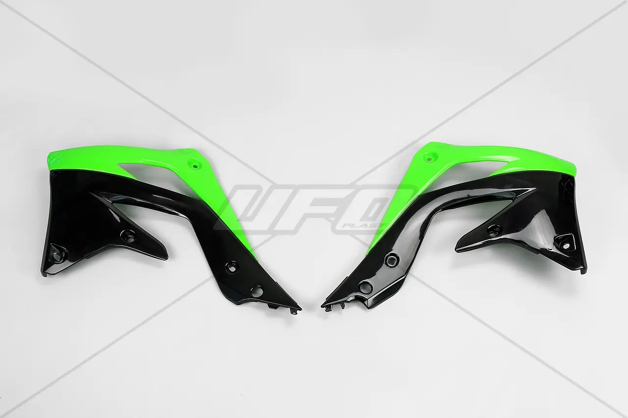 UFO kryty chladiče KAWASAKI KXF 450 12-15 barva OEM (zelená/černá) (UFO kryty chladiče KAWASAKI KXF 450 12-15 barva OEM (zelená/černá))