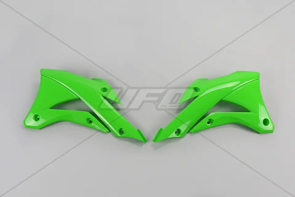 UFO kryty chladiče KAWASAKI KX 85 14-21, KX 100 14-21 barva zelená (UFO kryty chladiče KAWASAKI KX 85 14-21, KX 100 14-21 barva zelená)