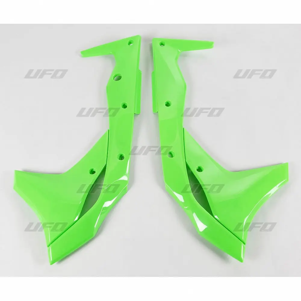 UFO kryty chladiče KAWASAKI KXF 250 17-20 barva zelená fluorescenční (UFO kryty chladiče KAWASAKI KXF 250 17-20 barva zelená fluorescenční)