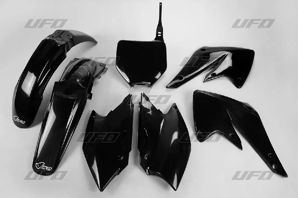 UFO kompletní sada plastů KAWASAKI KXF 250 04-05 barva černá (KA203E001) (UFO kompletní sada plastů KAWASAKI KXF 250 04-05 barva černá (KA203E001))