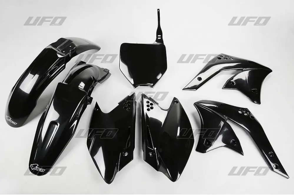 UFO kompletní sada plastů KAWASAKI KXF 250 04-06, barva černá (KA204E001) (UFO kompletní sada plastů KAWASAKI KXF 250 04-06, barva černá (KA204E001))