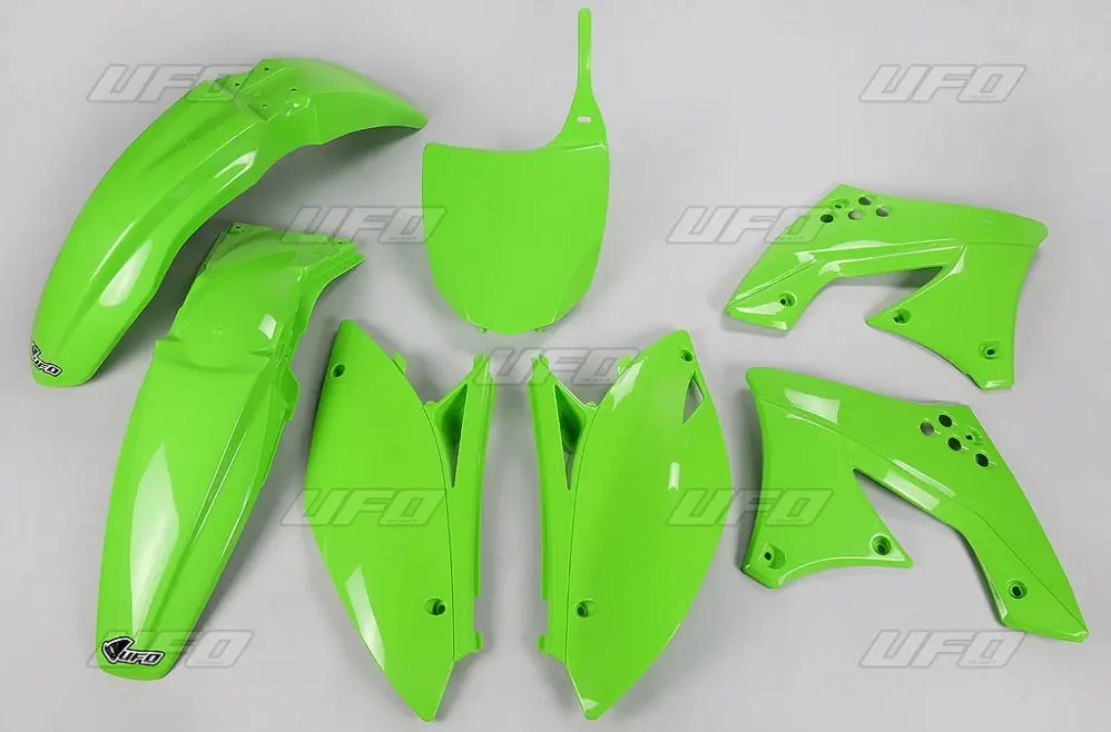 UFO kompletní sada plastů KAWASAKI KXF 250 09- 12 barva zelená (KA212E026) (UFO kompletní sada plastů KAWASAKI KXF 250 09- 12 barva zelená)