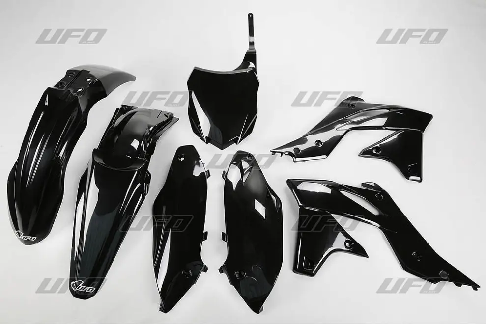UFO kompletní sada plastů KAWASAKI KXF 250 13-16, barva černá (KA219E001) (UFO kompletní sada plastů KAWASAKI KXF 250 13-16, barva černá (KA219E001))