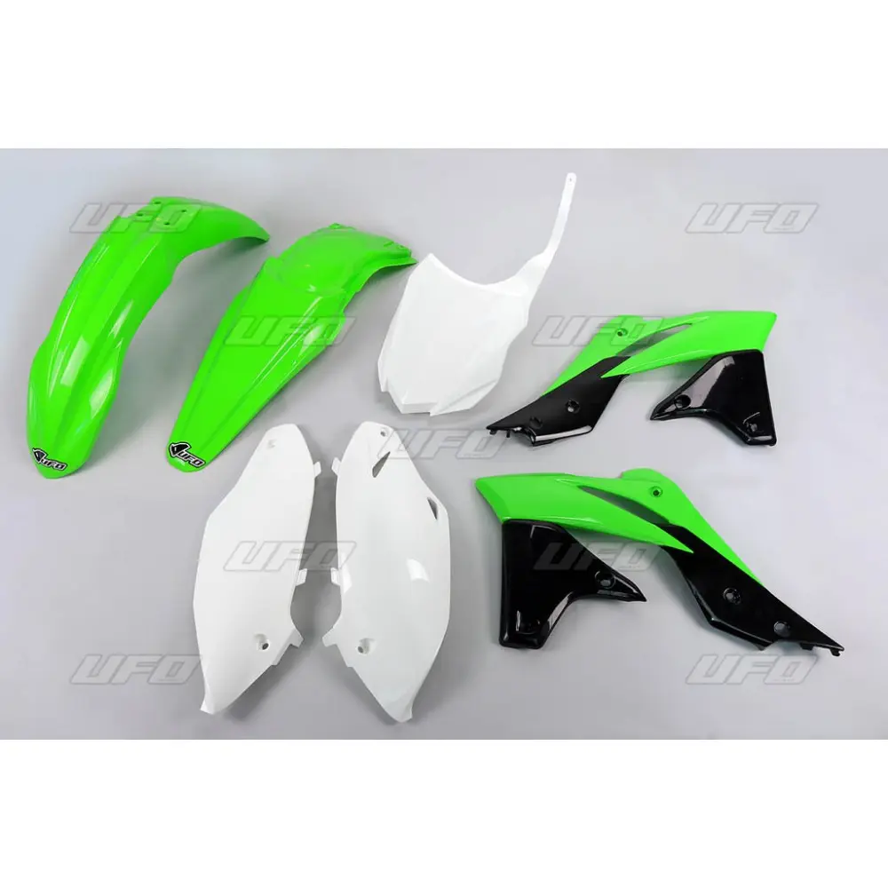 UFO kompletní sada plastů KAWASAKI KXF 250 13-16 barva OEM 16 (zelená/bílá/černá)(KA221E999A) (UFO kompletní sada plastů KAWASAKI KXF 250 13-16 barva)