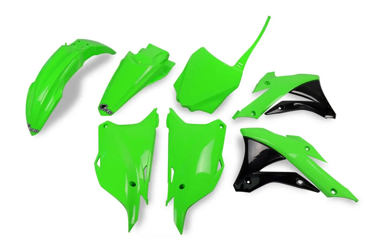 UFO kompletní sada plastů KAWASAKI KX 85 14-21, KX 100 14-21 barva OEM 20 (zelená) (KA222E999K) (UFO kompletní sada plastů KAWASAKI KX 85 14-21, KX)