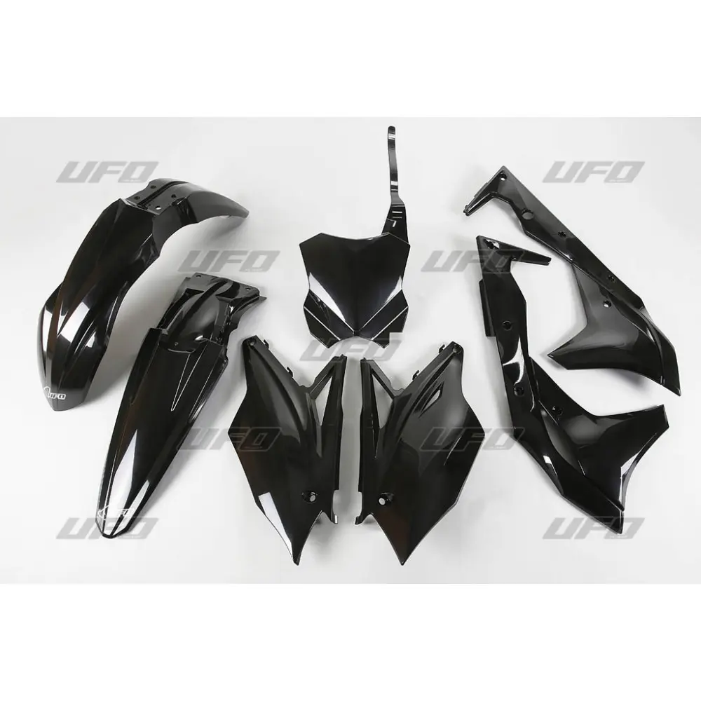 UFO kompletní sada plastů KAWASAKI KXF 250 18-20 barva černá (KA225E001) (UFO kompletní sada plastů KAWASAKI KXF 250 18-20 barva černá (KA225E001))