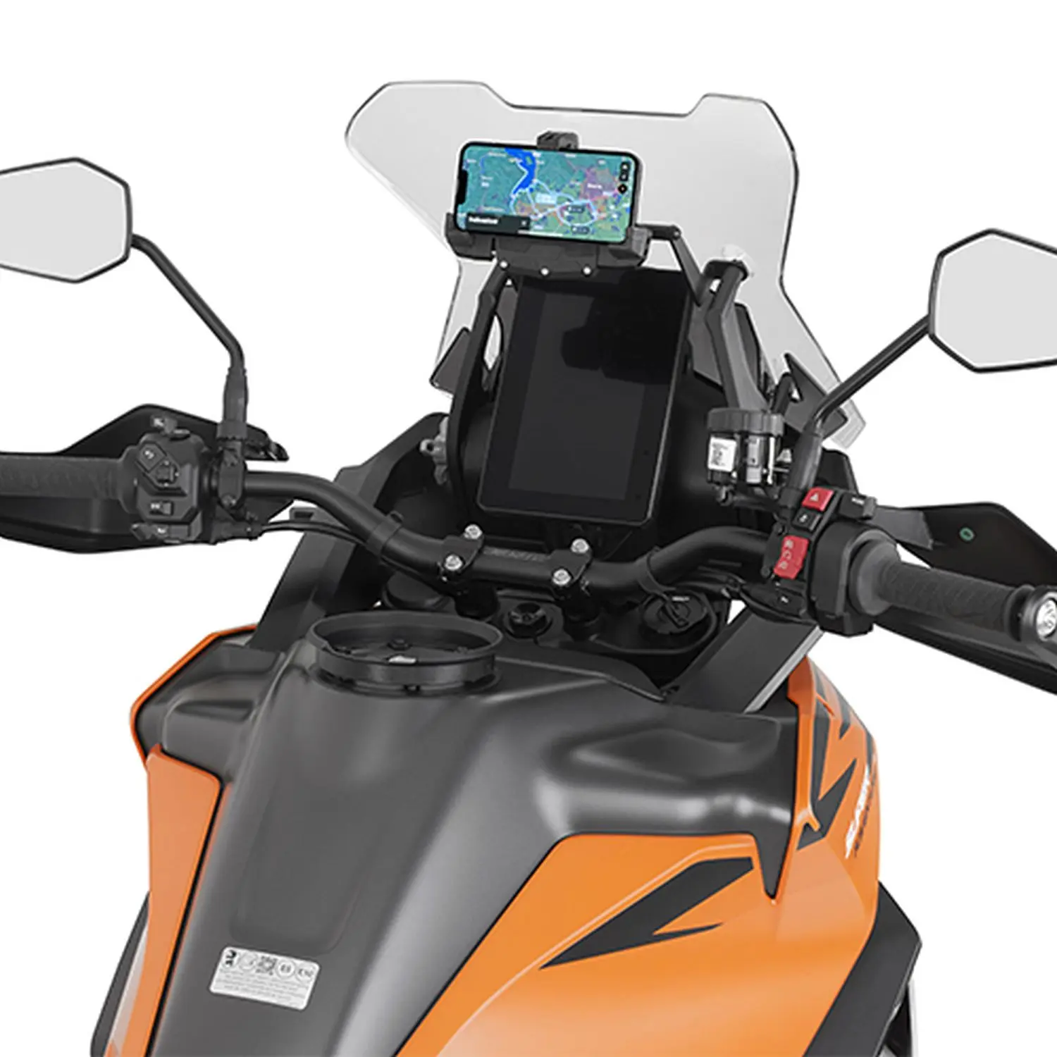 KAPPA hrazda pro montáž brašen a držáků GPS/smartphone KTM 1390 SUPER ADVENTURE S 26, 1390 SUPER ADVENTURE S EVO 26 (KAPPA hrazda pro montáž brašen a)