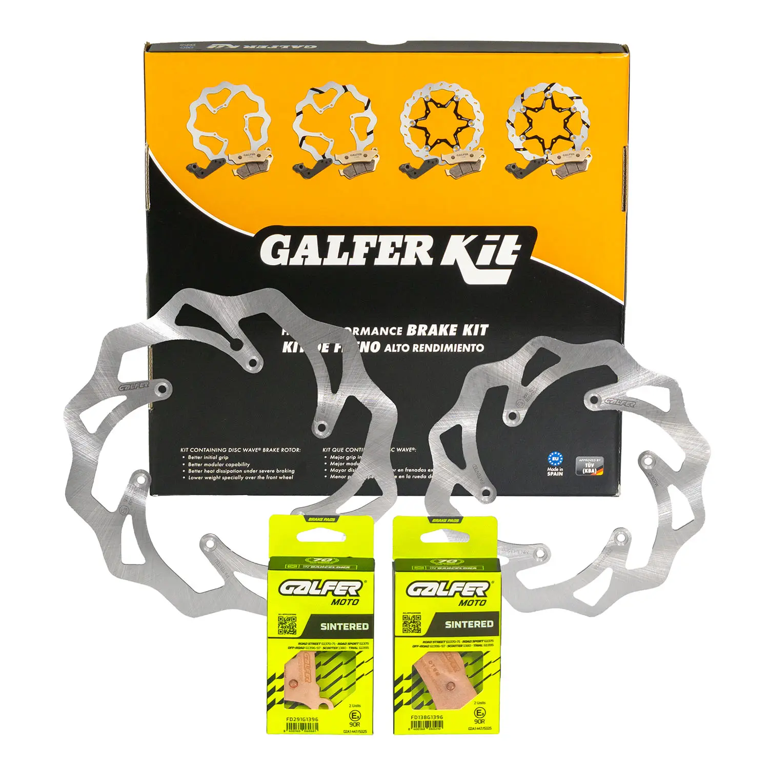 GALFER sada KTM/HUSQVARNA/HUSABERG (brzdové kotouče a destičky vpředu a vzadu) (GALFER sada KTM/HUSQVARNA/HUSABERG (brzdové kotouče a destičky vpředu)