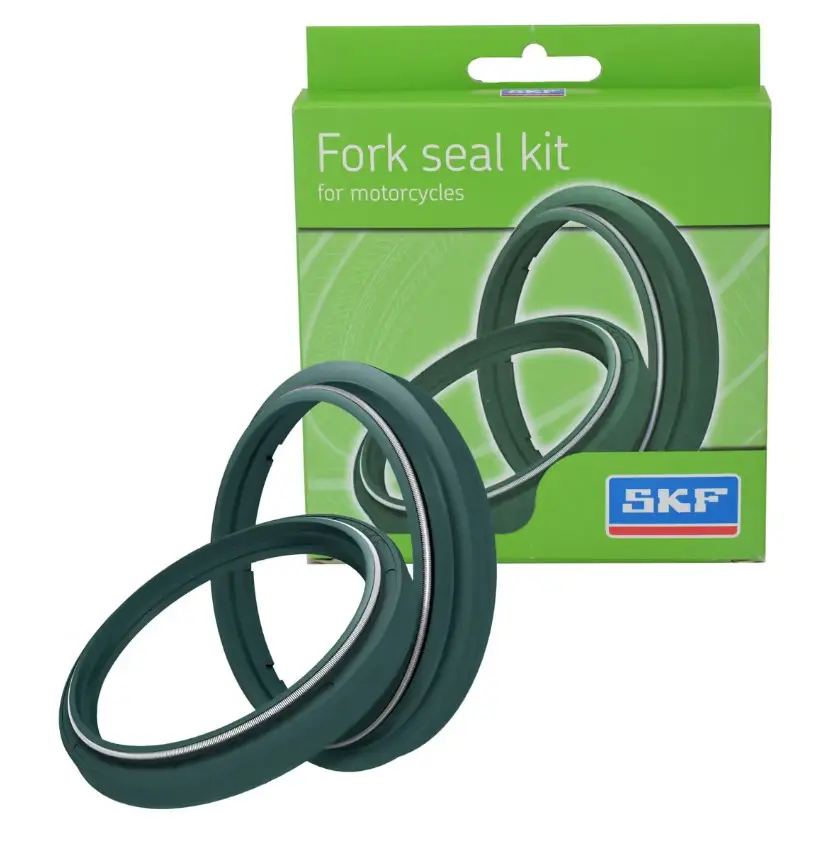 SKF sada (1 pár) těsnění přední vidlice (olejové a prachové) SHOWA 39 mm HARLEY DAVIDSON, SUZUKI, TM (olejové - 39 x 52 x 11, prachové - 39 x 52,3 x