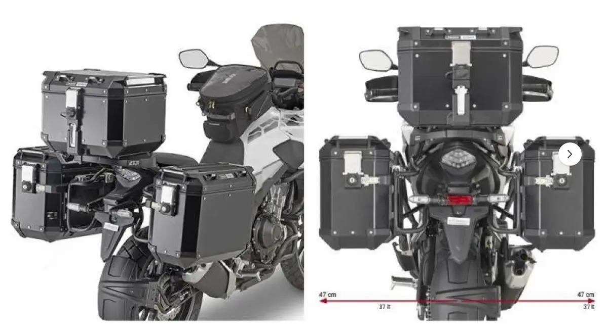 KAPPA boční nosič kufrů MONOKEY CAM SIDE HONDA CB 500 X (19-23) NX 500 24-25 pod kufry KFR KFORCE a KVG KVOYAGER ALU (KAPPA boční nosič kufrů MONOKEY)