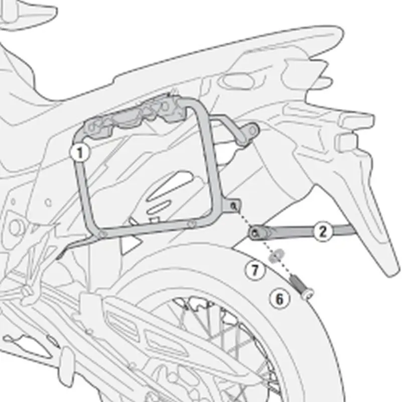 KAPPA boční nosič kufru MONOKEY HONDA XL 750 TRANSALP 23-25 - také pod kufry MONOKEY KMS K'MISSION ALU (KAPPA boční nosič kufru MONOKEY HONDA XL 750)