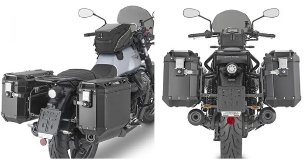 KAPPA boční nosič kufru MONOKEY CAM SIDE MOTO GUZZI V7 STONE 21-25 - pod kufry KFR K'FORCE a KVG K'VOYAGER ALU (KAPPA boční nosič kufru MONOKEY CAM)
