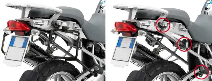 KAPPA boční nosič kufru rychlomontáž MONOKEY BMW F 650GS/800GS (08-17), F 700GS (13-17) - také pod kufry MONOKEY KMS K'MISSION ALU (KAPPA boční nosič)