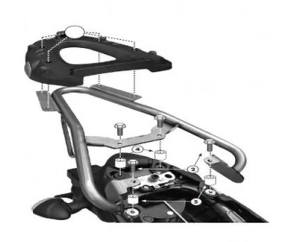 KAPPA zadní nosič kufru SUZUKI GLADIUS 650 (09-16) ( s plotnou MONOLOCK ) ( )