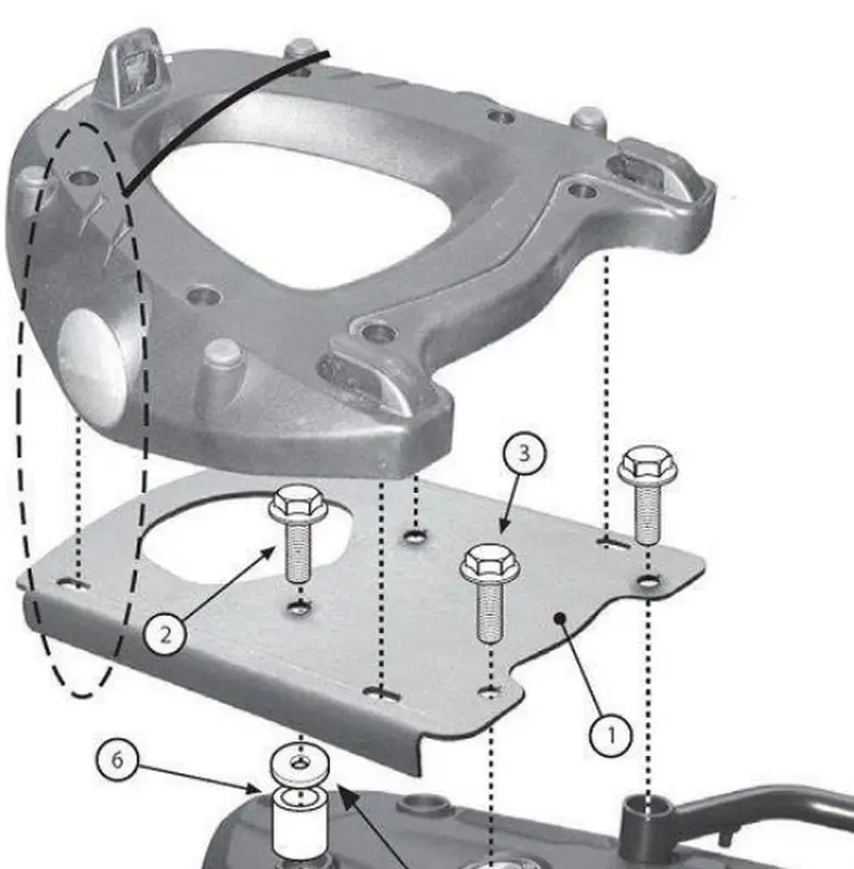 KAPPA nosič zadního kufru BMW F 650GS (08-17), F 700GS (13-17), F 800GS (08-17), F 800 GS ADVENTURE (13-18) ( s plotnou MONOKEY ) (KAPPA nosič)