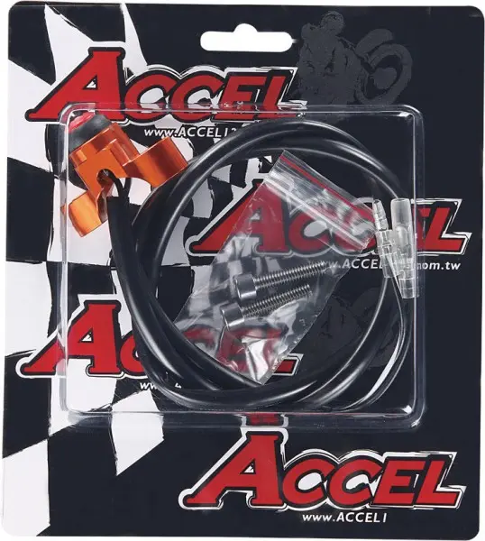 ACCEL univerzální spínač zapalování hliníkový barva titanová (KS-01T) ( )
