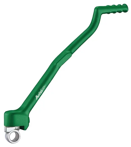 ACCEL startovací páka hliníková KAWASAKI KXF 450 16-18, barva zelená (ACCEL startovací páka hliníková KAWASAKI KXF 450 16-18, barva zelená)