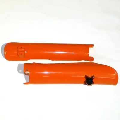 UFO kryty předních vidlic se zámkem KTM SX/SXF 01-06, EXC 01-06 barva oranžová - VÝPRODEJ (UFO kryty předních vidlic se zámkem KTM SX/SXF 01-06, EXC)