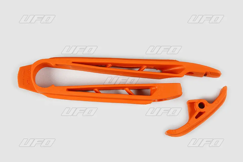 UFO kluzák řetězu (malý i velký) KTM SX/SXF 07-10, EXC 08-11 barva oranžová (UFO kluzák řetězu (malý i velký) KTM SX/SXF 07-10, EXC 08-11 barva)