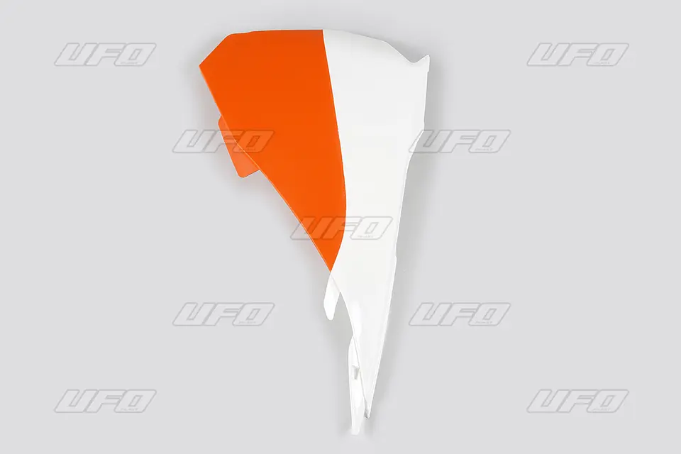 UFO kryty vzduchového filtru KTM SX 85 '13-17 (1 kus levý) barva OEM (bílá/oranžová) ( )