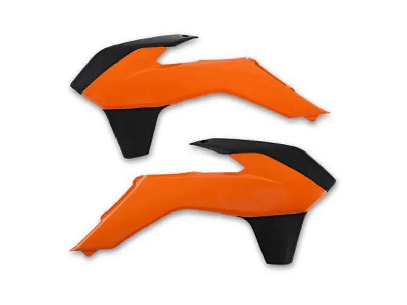 UFO kryty chladiče KTM SX/SXF 13-15, EXC 14-16 barva OEM (oranžová/černá) (UFO kryty chladiče KTM SX/SXF 13-15, EXC 14-16 barva OEM (oranžová/černá))