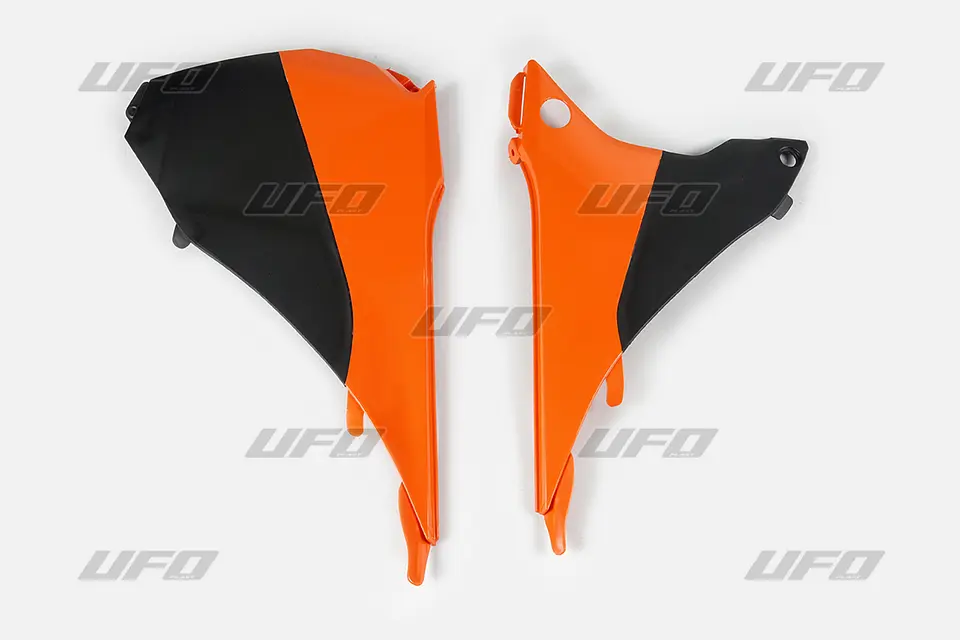 UFO kryty vzduchového filtru KTM EXC '14-'16 barva OEM '14 (oranžová/černá) (UFO kryty vzduchového filtru KTM EXC '14-'16 barva OEM '14)