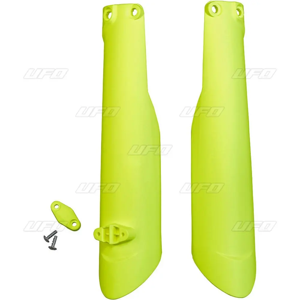UFO kryty předních vidlic HUSQVARNA TC 125/250 15-20, TC 300 15-20, TE/TX 125/250/300 16-20, FC 250/350/450 15-20, FE 250/350/450 16-20 barva žlutá