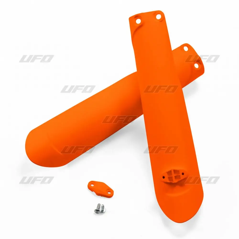 UFO kryty předních tlumičů KTM SX/SXF 15-22, EXC/EXCF 16-23, TPI, barva oranžová fluorescenční - nahrazuje HU03361FFLU (UFO kryty předních tlumičů)