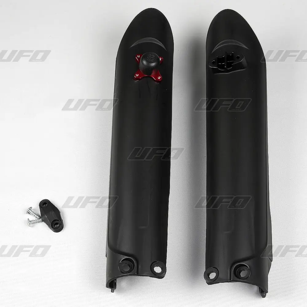 UFO kryty předních tlumičů KTM SX / SX-F 15-22, se zámkem barva černá - nahrazuje GG07136001 (UFO kryty předních tlumičů KTM SX / SX-F 15-22, se)