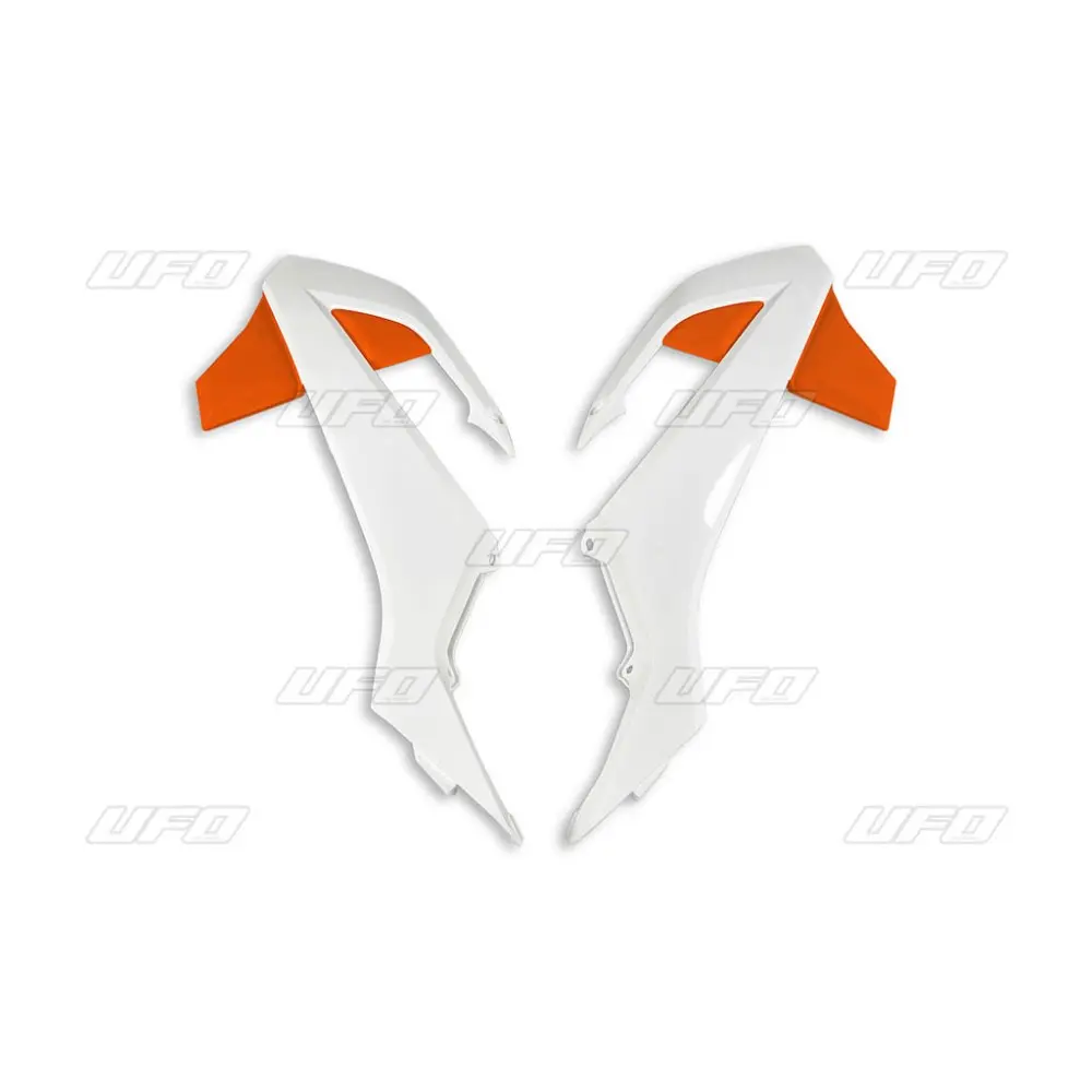UFO kryty chladiče KTM SX 65 16-22 barva OEM 19-20 (bílá/oranžová) (UFO kryty chladiče KTM SX 65 16-22 barva OEM 19-20 (bílá/oranžová))