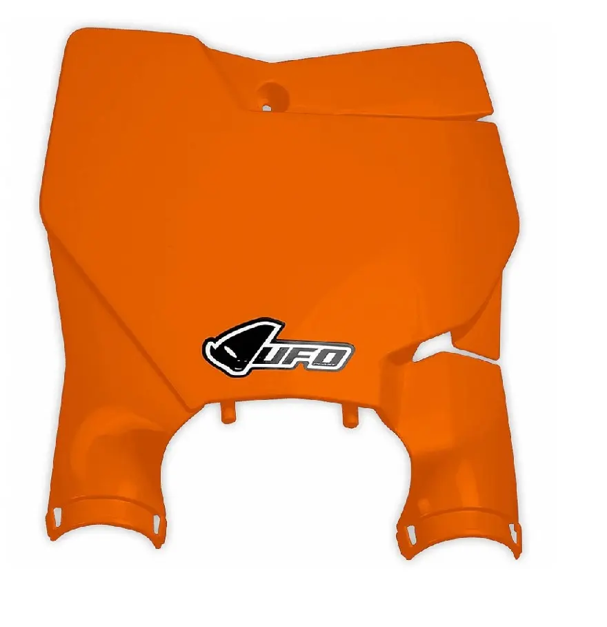 UFO tabulka na startovací číslo KTM SX/SXF 16-22, (kromě SX 250 16) barva oranžová (s kryty tlumičů) (UFO tabulka na startovací číslo KTM SX/SXF)