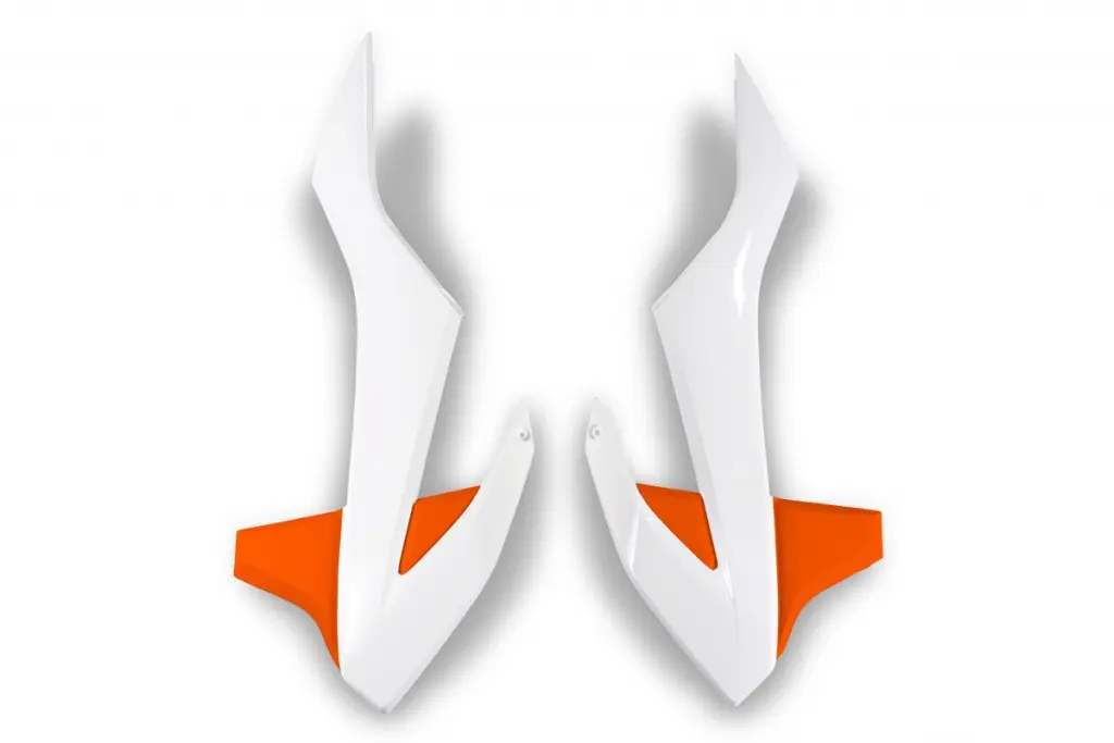 UFO kryty chladiče KTM SX 85 18-2023 barva OEM 20-2023 (bílá/oranžová) (UFO kryty chladiče KTM SX 85 18-2023 barva OEM 20-2023 (bílá/oranžová))