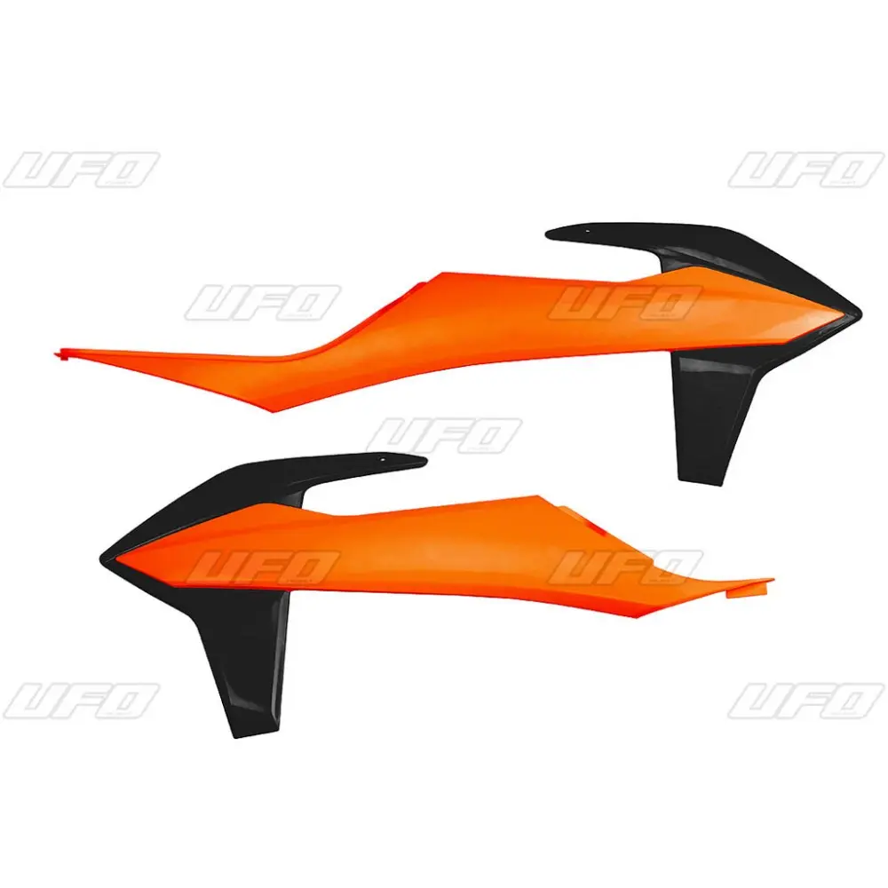 UFO kryty chladiče KTM SX/SXF(SX-F) 125/150/250/350/450 19-22, EXC 125 20-21, EXC/EXCF(EXC-F) 150/250/300/350/450/500 TPI 20-2023 barva OEM