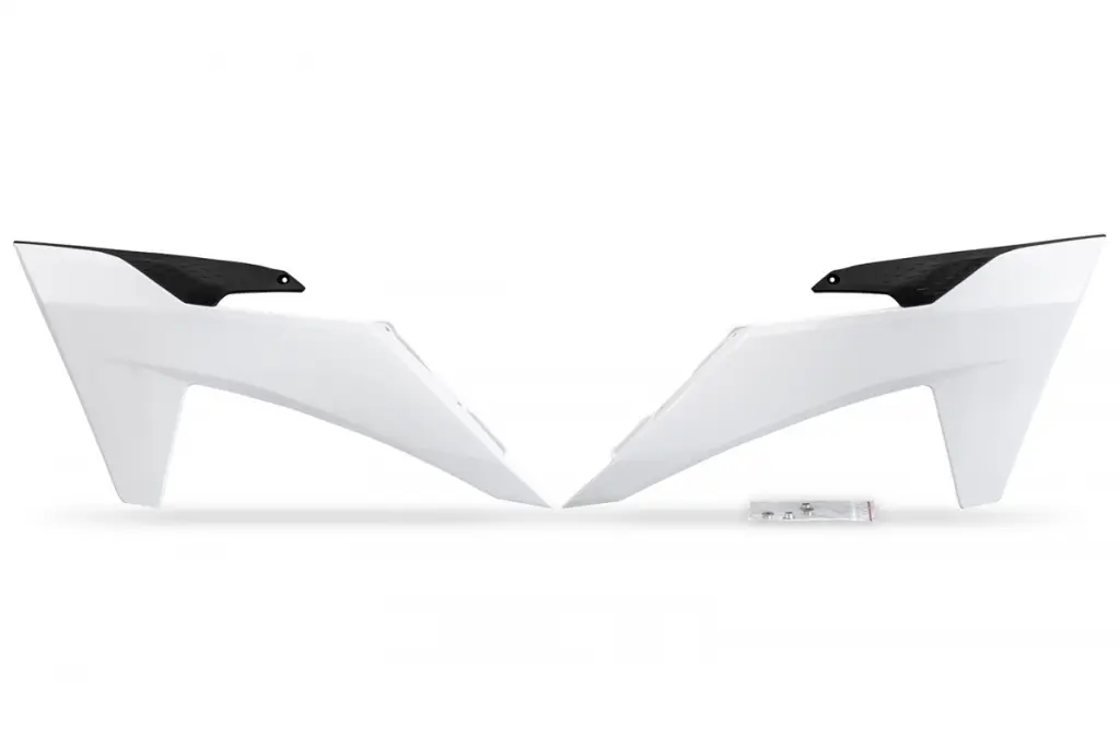 UFO kryty chladiče KTM SX/SXF(SX-F) 125/250/300/350/450F 23-24, EXC/EXCF(EXC-F) 150/250/300/350/450/500 TBI 24-26 barva bílá (UFO kryty chladiče KTM)