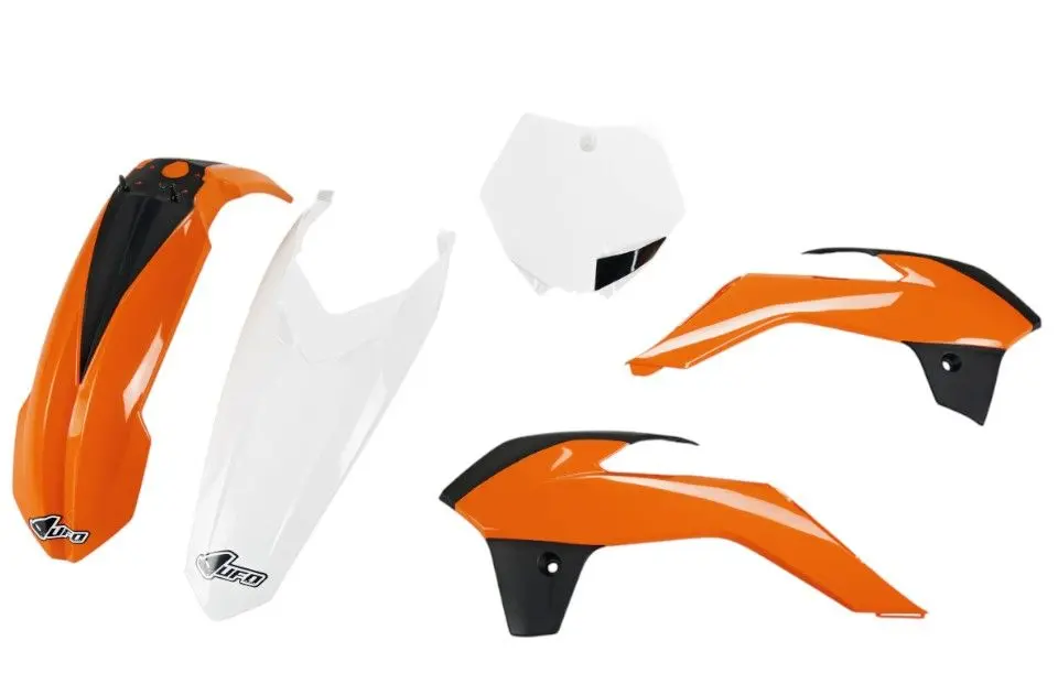 UFO kompletní sada plastů KTM SX 85 13-17 (KT04040127, KT04045047, KT04042999, KT04041047) barva oranžová / bílá / černá ( )
