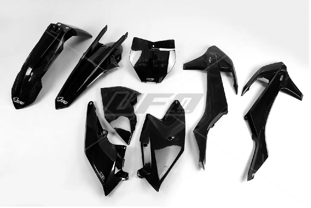 UFO kompletní sada plastů KTM SX/SXF 16-18 ( kromě SX 250 16) barva černá (KT517E001) (UFO kompletní sada plastů KTM SX/SXF 16-18 ( kromě SX 250 16))