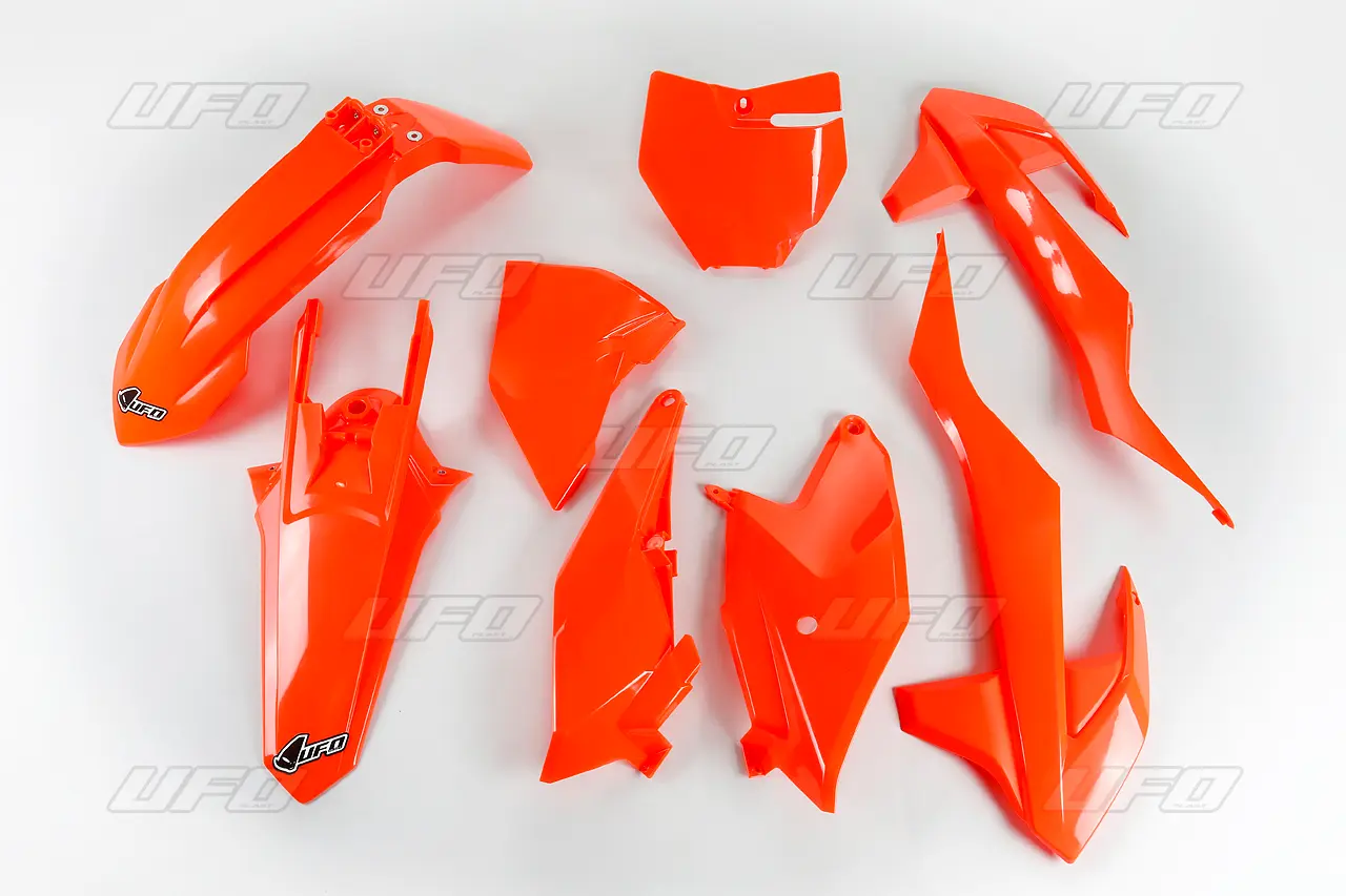 UFO kompletní sada plastů KTM SX 85 18-24 barva oranžová fluorescenční (KT519FFLU) (UFO kompletní sada plastů KTM SX 85 18-24 barva oranžová)