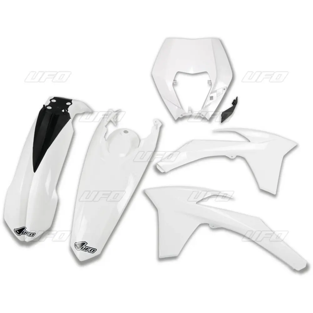 UFO kompletní sada plastů KTM EXC/EXCF 12-13 s krytem světla barva bílá (KT521E047) (UFO kompletní sada plastů KTM EXC/EXCF 12-13 s krytem světla)
