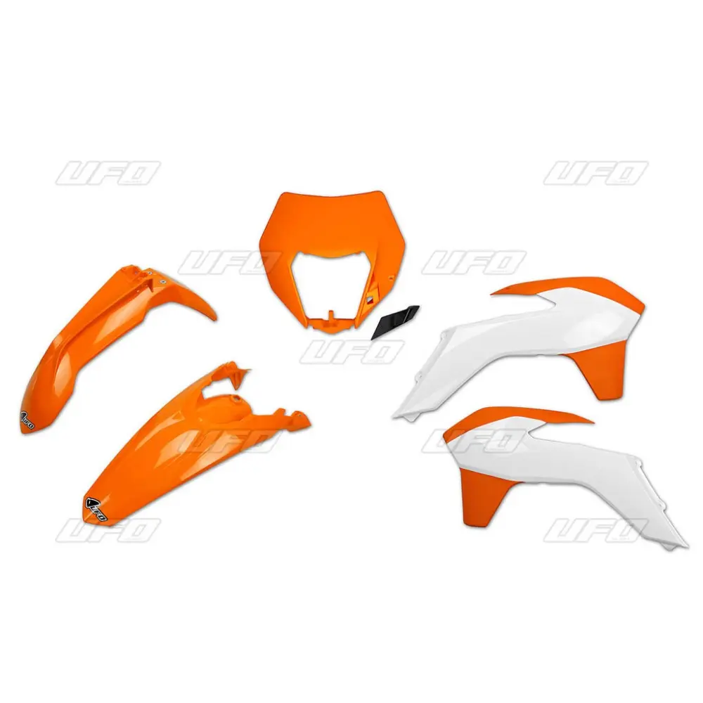 UFO kompletní sada plastů KTM EXC/EXC-F 14-16 barva OEM 16 (oranžová/bílá) (KT524E999X) (UFO kompletní sada plastů KTM EXC/EXC-F 14-16 barva OEM 16)