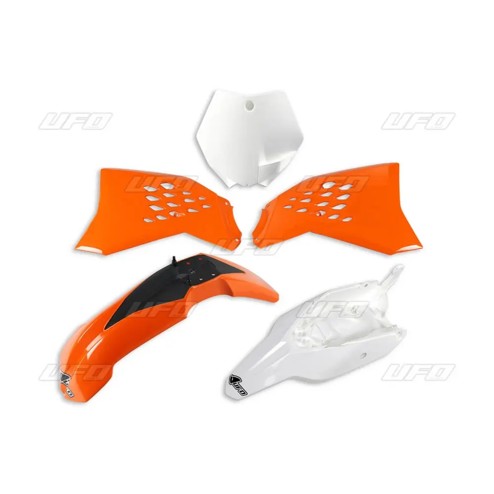 UFO kompletní sada plastů KTM SX 65 12-15 barva OEM (oranžová/bílá) (KT525E999) (UFO kompletní sada plastů KTM SX 65 12-15 barva OEM (oranžová/bílá))