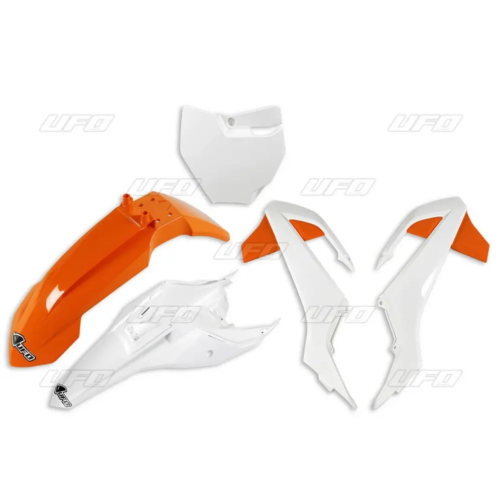 UFO kompletní sada plastů KTM SX 65 16-23 barva OEM 19 (oranžová/bílá) (KT526E999W) (UFO kompletní sada plastů KTM SX 65 16-23 barva OEM 19)