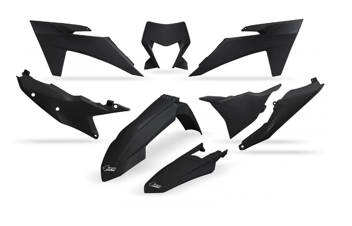UFO kompletní sada plastů KTM EXC 150 / 250 / 300 TBI 24-25, EXC-F 250 / 350 / 450 / 500 24-25 barva černá ( )