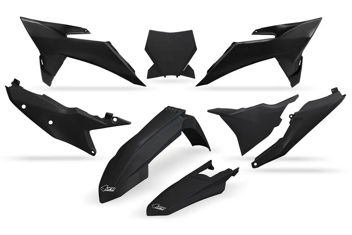 UFO kompletní sada plastů KTM SX 125 / 150 / 250 / 300 25-26, SXF (SX-F) 250 / 350 / 450 25-26 barva černá (UFO kompletní sada plastů KTM SX 125 /)