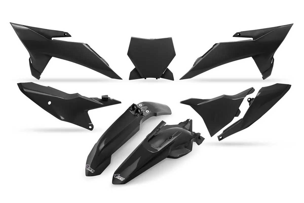 UFO kompletní sada plastů s krytem světla KTM SX 85 25-26 barva černá (UFO kompletní sada plastů s krytem světla KTM SX 85 25-26 barva černá)