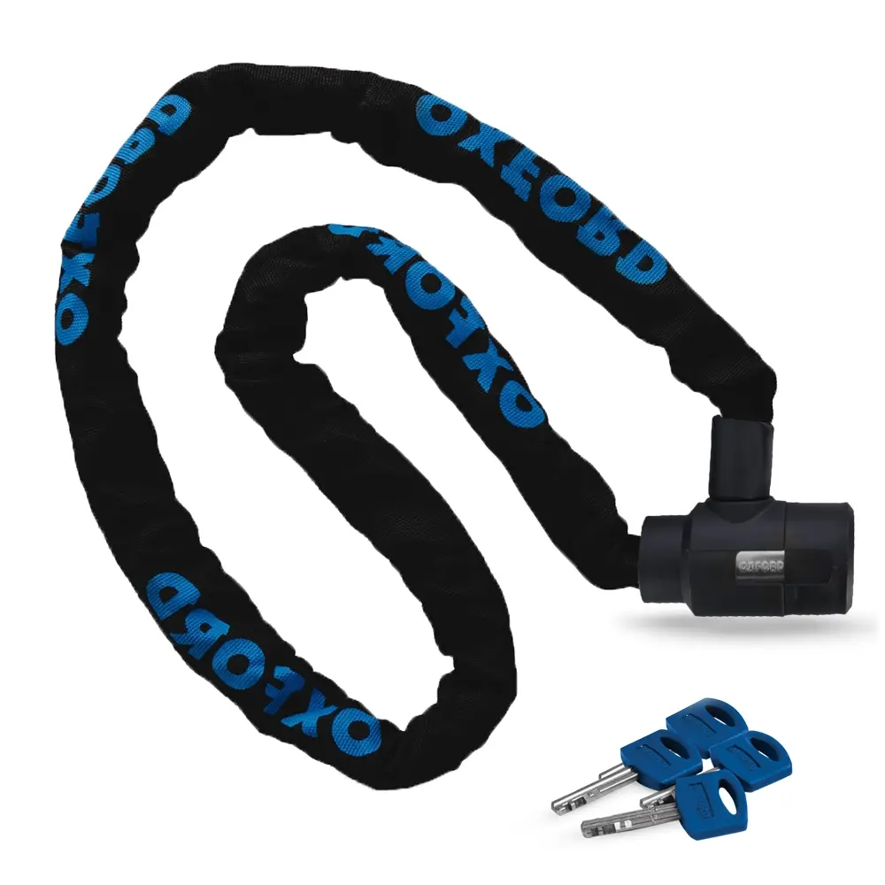OXFORD bezpečnostní řetěz OXFORD GP CHAIN LOCK délka 2 metry se zámkem. průměr očka 9,5mm ( )