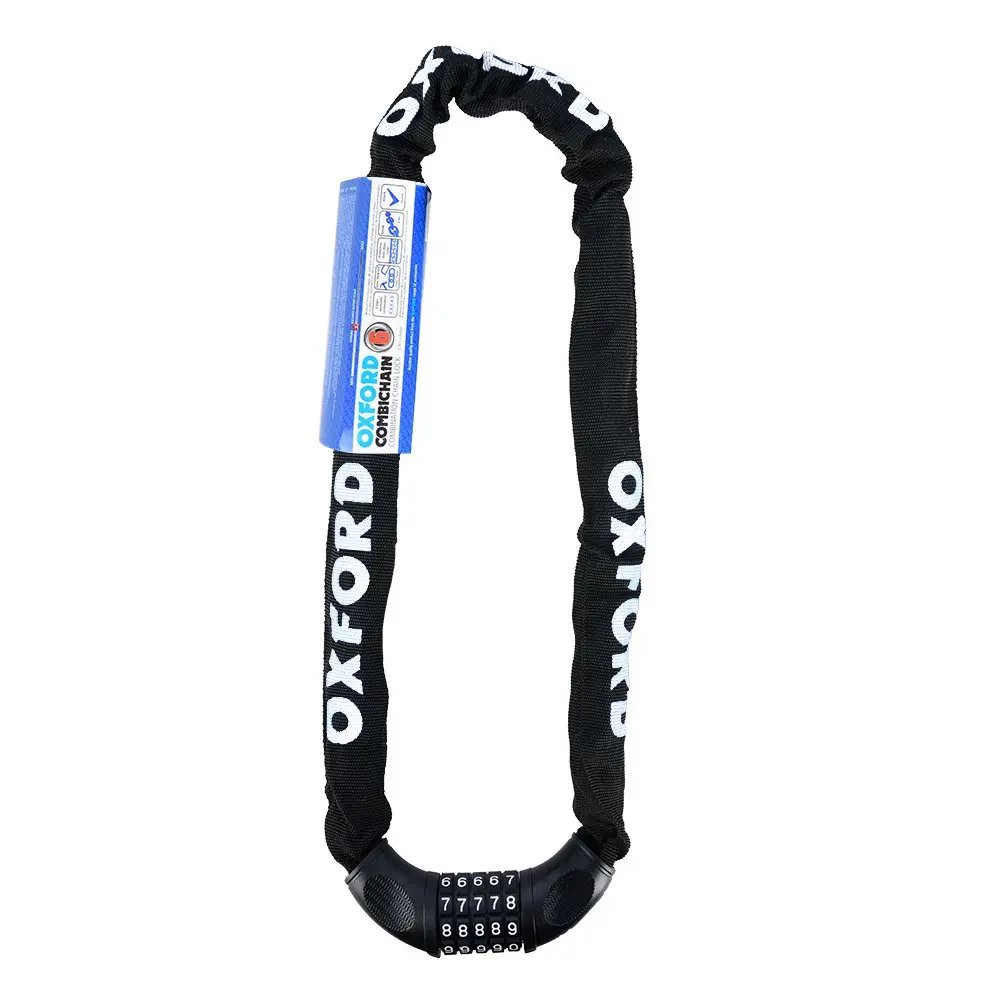 OXFORD řetěz zabezpečení proti krádeži COMBI CHAIN 6 mm x 0,9 m (oko 6 mm) - (číselný zámek) (OXFORD řetěz zabezpečení proti krádeži COMBI CHAIN 6 mm)
